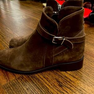 Brown suede booties. Size 7.5. Brand new.